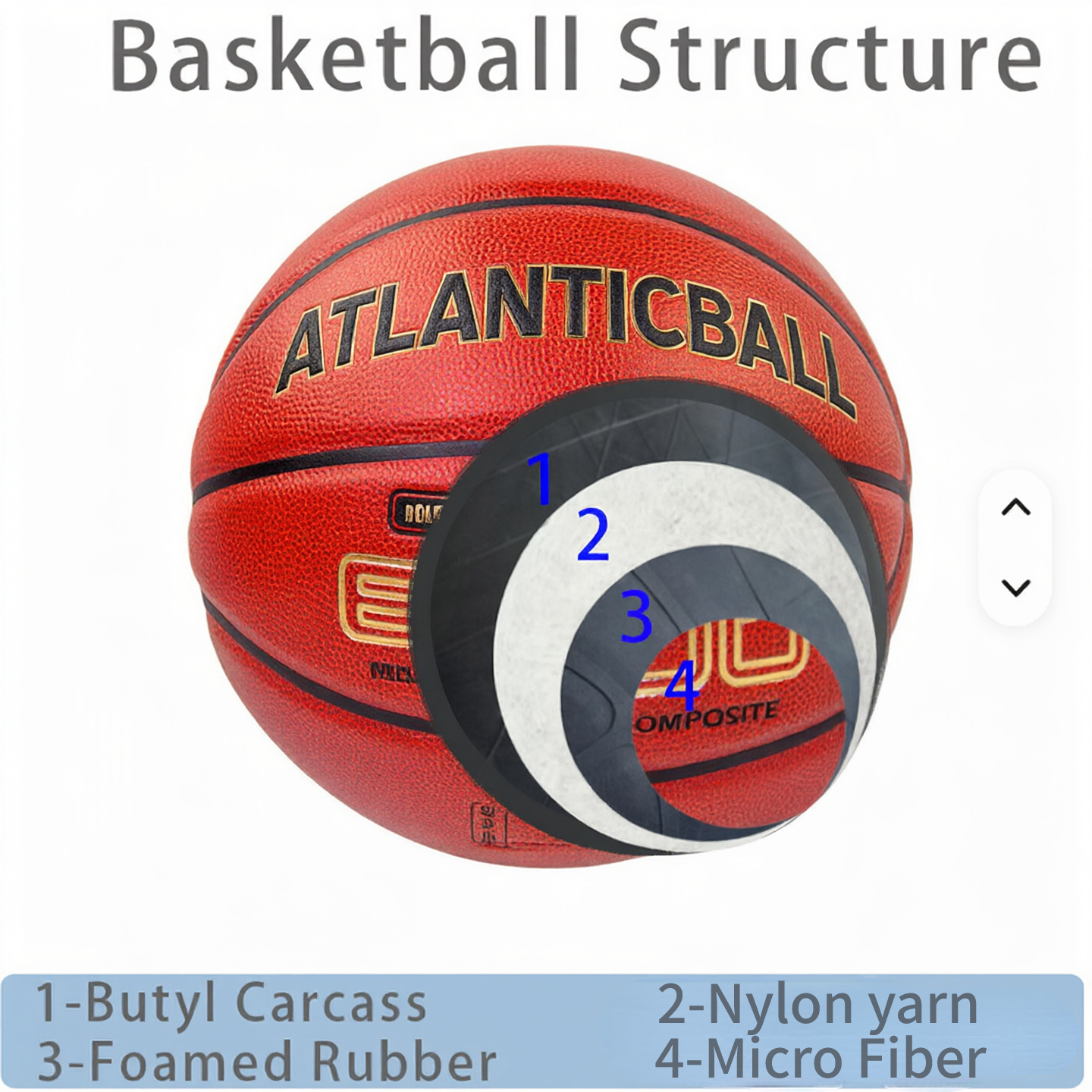 Custom Logo Microfiber Basketball – Wholesale Indoor Training Ball (GG7 Style) - Image 3