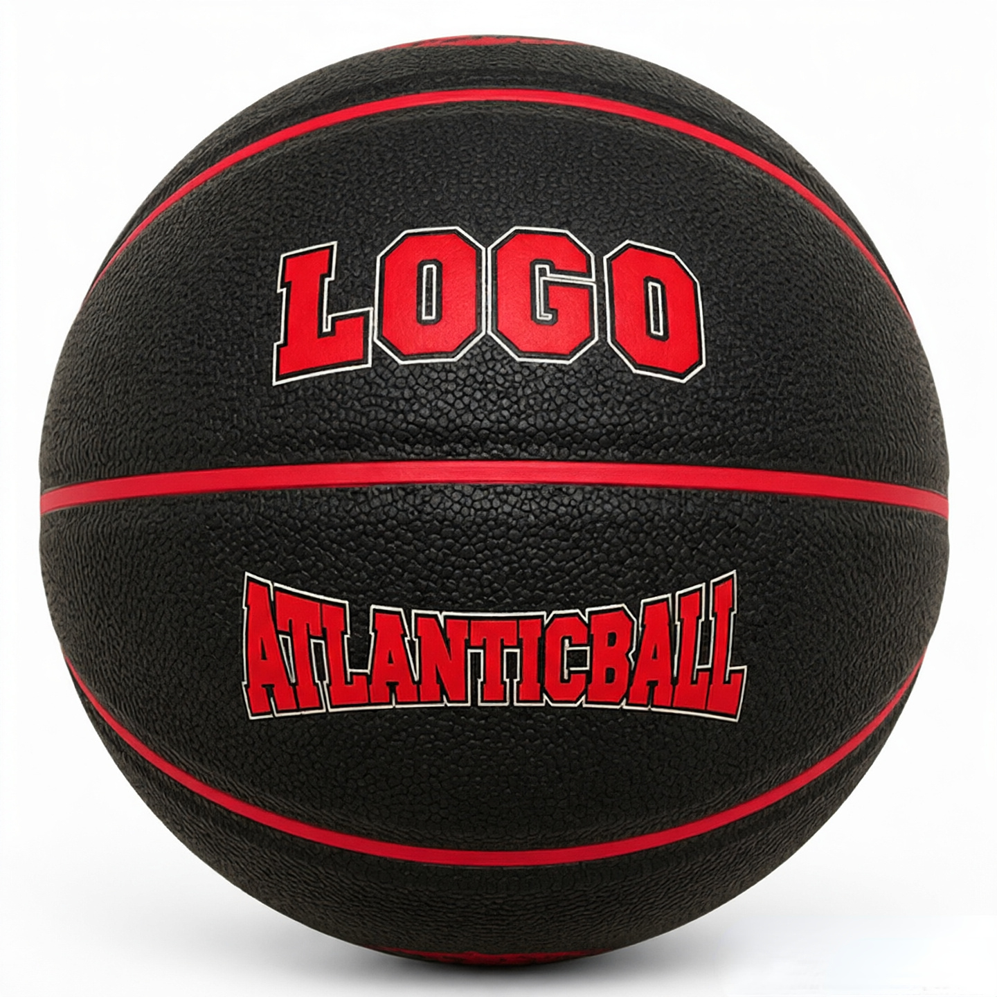 custom Black pu Basketball