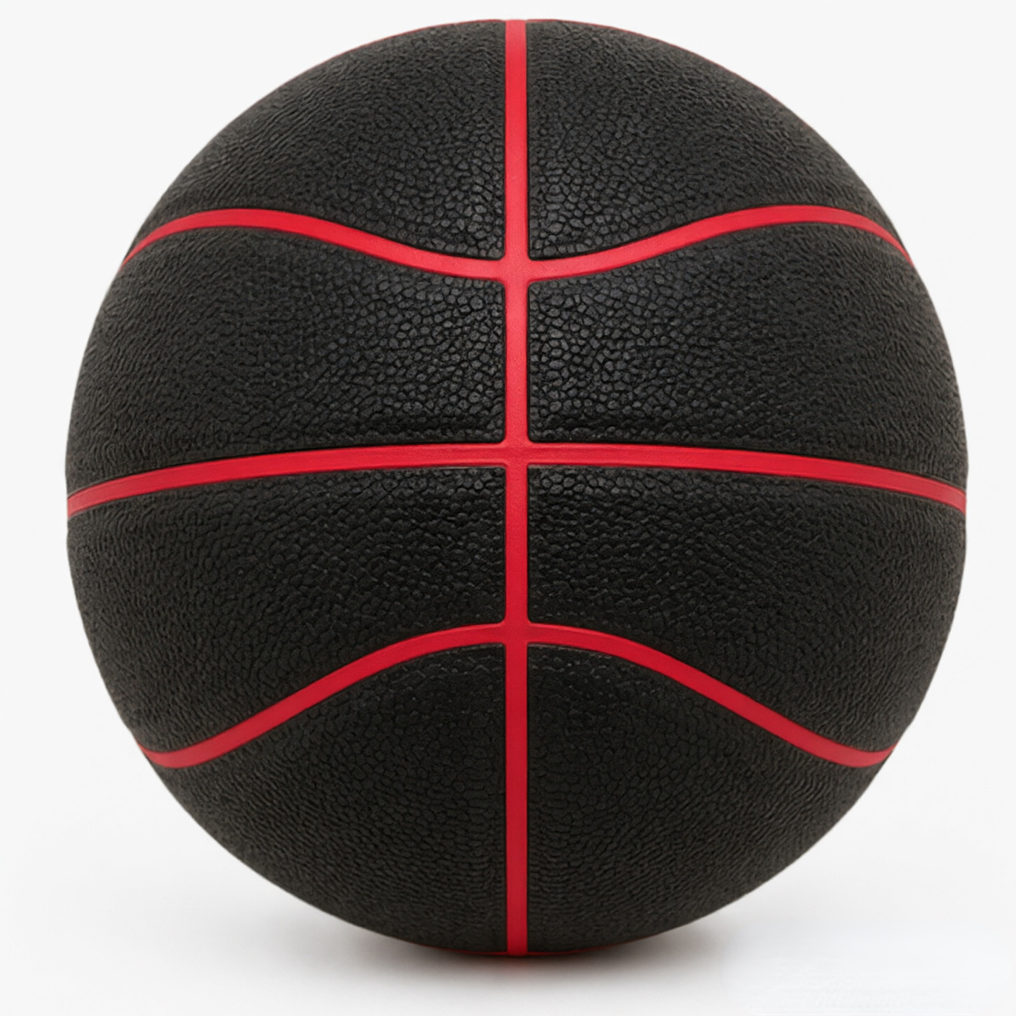 Custom Black Basketball with Red Channels – Built for Outdoor Pros & School Teams (Sizes 5/6/7) - Image 3