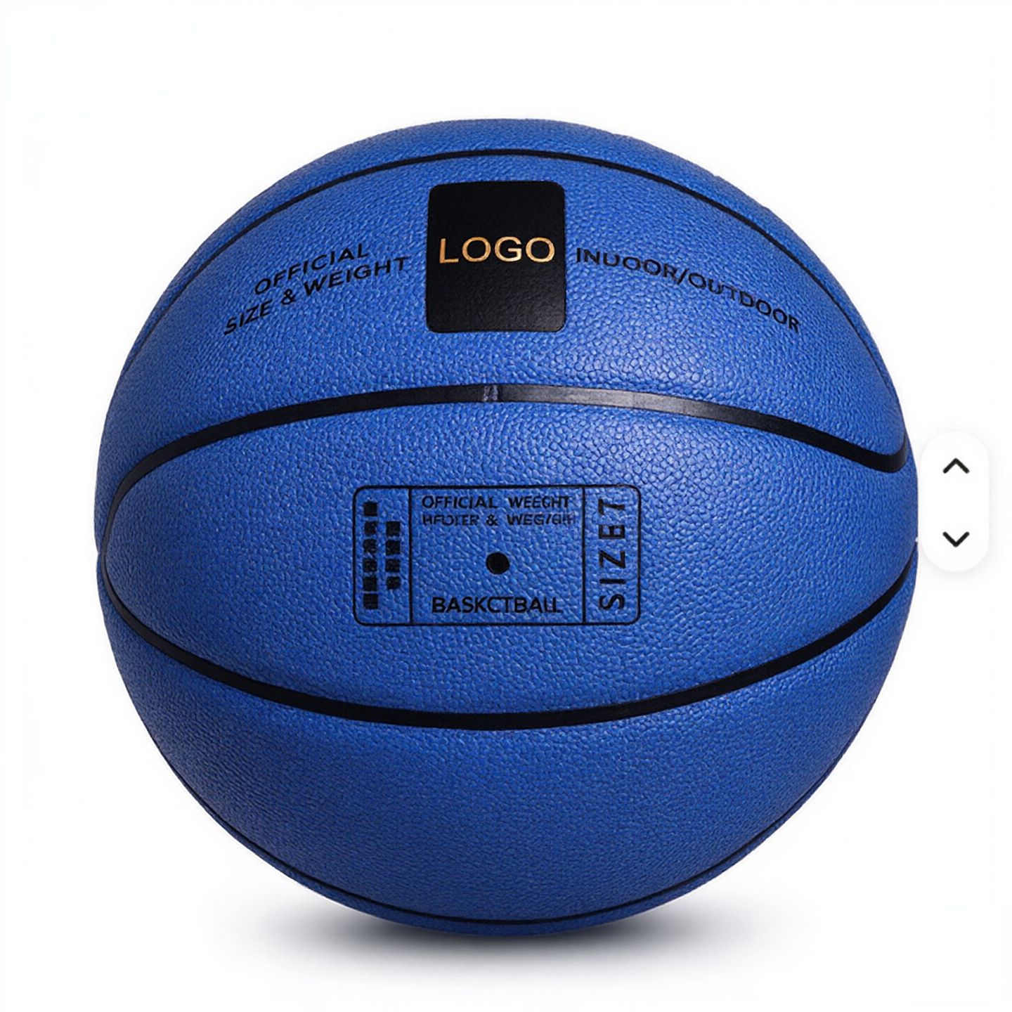Custom Navy Blue PU Basketball | Indoor & Outdoor Competition Ball - Image 3