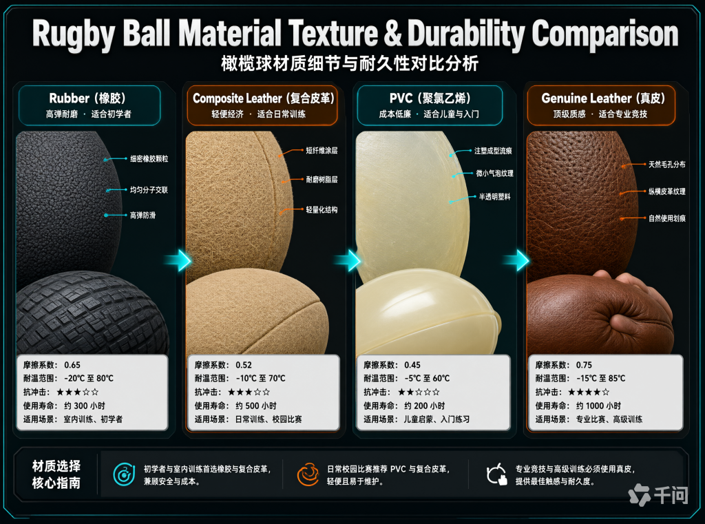Which Rugby Ball Material Has the Best Grip?