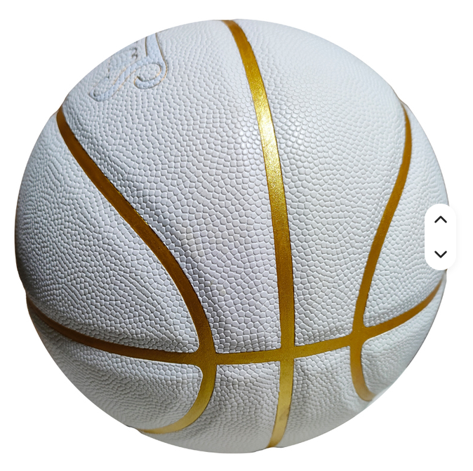 Custom White PU Leather Basketball