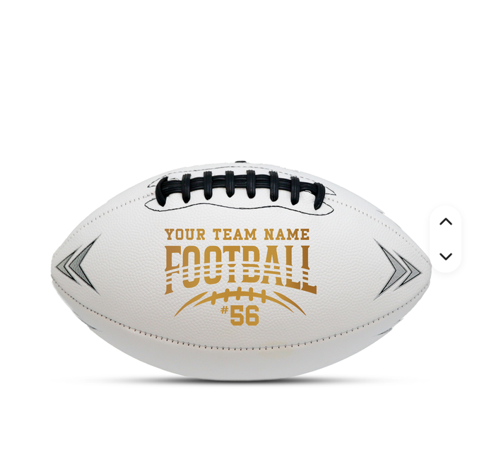 Custom White PU Composite Leather American Football