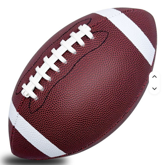Custom Logo PU Leather American Football | Brown, Sizes 3, 6, 9 - Image 2